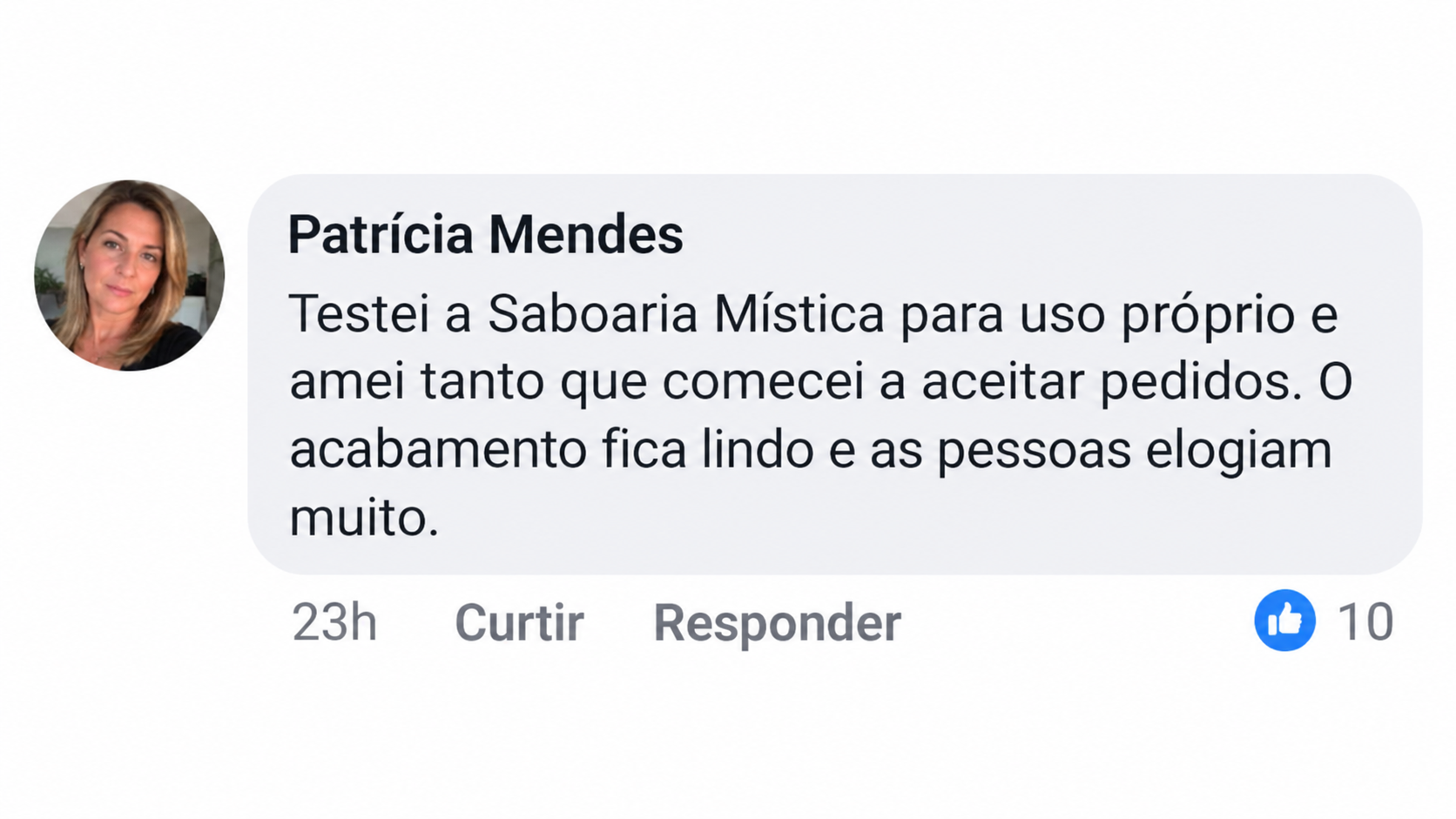 Comentário de aluna sobre o guia